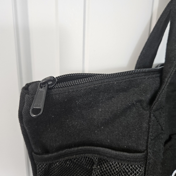 Color Street Black Canvas Tote Bag With Zipper Closure & 3 Outside Pockets - Picture 3 of 4